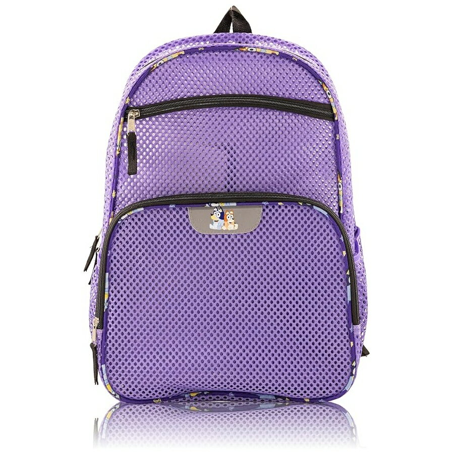 ブルーイー ビンゴ グッズ バックパック リュック バッグ プレゼント ギフト キッズ 子供 メッシュ プール ビーチ 女の子 男の子 幼児 17インチ 軽量 水泳バッグ Fast Forward Bluey Mesh Backpack for Kids