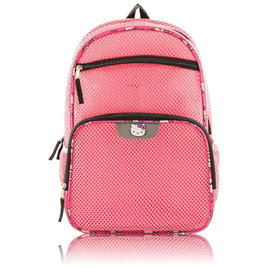 ハローキティ キティちゃん グッズ バックパック リュック バッグ プレゼント ギフト キッズ 子供 メッシュ プール ビーチ 女の子 男の子 幼児 17インチ 軽量 水泳バッグ Fast Forward Sanrio Hello Kitty Mesh Backpack for