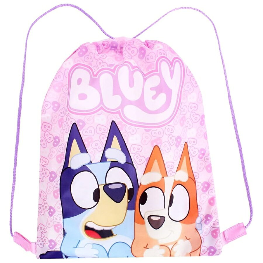 ブルーイー ビンゴ グッズ バックパック リュック バッグ プレゼント ギフト キッズ ガールズ 巾着 ピンク ナップサック 子供 ダンス 水泳 体育 お泊り Bluey Girls Drawstring Bag Pink Gym Sack Backpack Bingo Kids School, Dance, Swimming, PE, or Sleepover Bag.