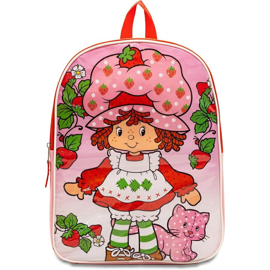 樂天商城 - ストロベリーショートケーキ グッズ バックパック リュック バッグ プレゼント ギフト キッズ 幼児 女の子 子供 パッド入りストラップ 15インチ Fast Forward Strawberry Shortcake Toddler