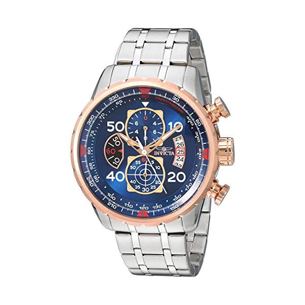 インビクタ 腕時計 INVICTA インヴィクタ 時計 アビエーター Invicta Men's 17203 AVIATOR Stainless Steel and 18k Rose Gold Ion-Plated Watch