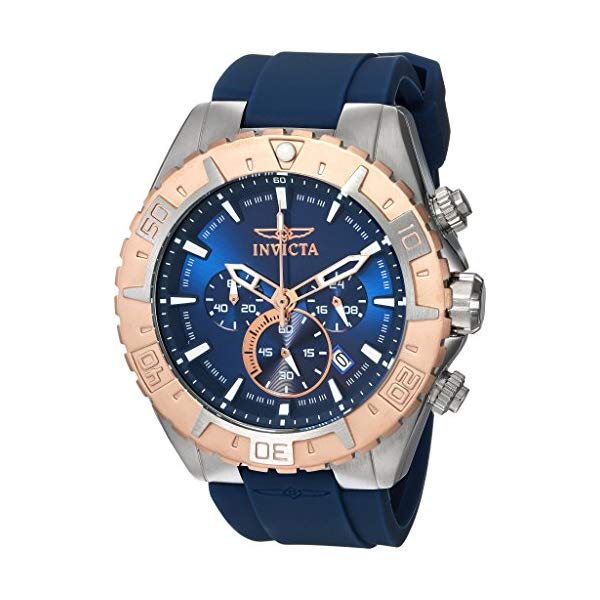 インビクタ 腕時計 INVICTA インヴィクタ 時計 アビエーター Invicta Men's 'Aviator' Quartz Stainless Steel and Silicone Casual Watch, Color:Blue (Model: 22523)