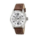 CrN^ rv INVICTA CBN^ v Invicta Men's 0765 II Collection Silver Dial Brown Leather Watch