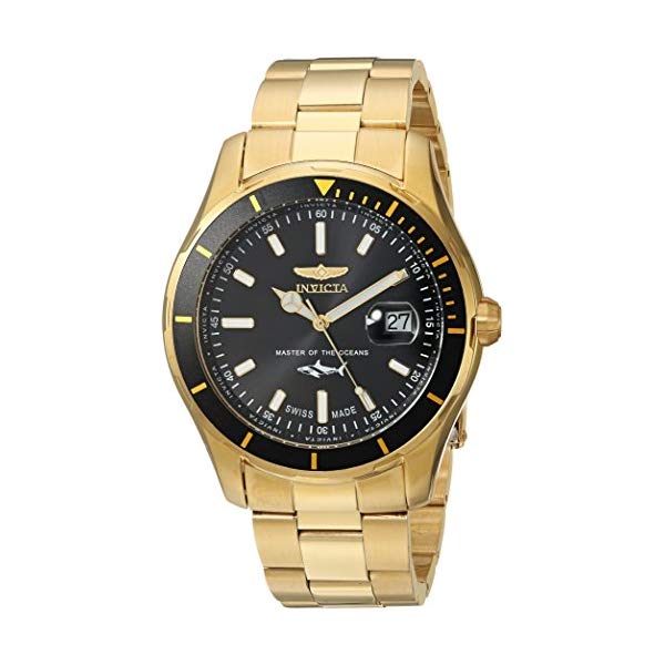 CrN^ rv INVICTA CBN^ v v_Co[ Invicta Men's 'Pro Diver' Quartz Stainless Steel Casual Watch, Color:Gold-Toned (Model: 25810)