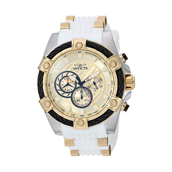 インビクタ 腕時計 INVICTA インヴィクタ 時計 ボルト Invicta Men's 'Bolt' Quartz Stainless Steel and Silicone Casual Watch, Color White (Model: 25528)