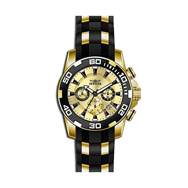 インビクタ 腕時計 INVICTA インヴィクタ 時計 プロダイバー Invicta Men's 'Pro Diver' Quartz Gold-Tone and Silicone Casual Watch, Color Black (Model: 22346)