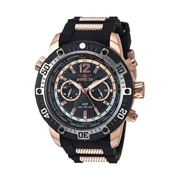 インビクタ 腕時計 INVICTA インヴィクタ 時計 アビエーター Invicta Men's 'Aviator' Quartz Silver and Silicone Casual Watch, Color Two Tone (Model: 24582)