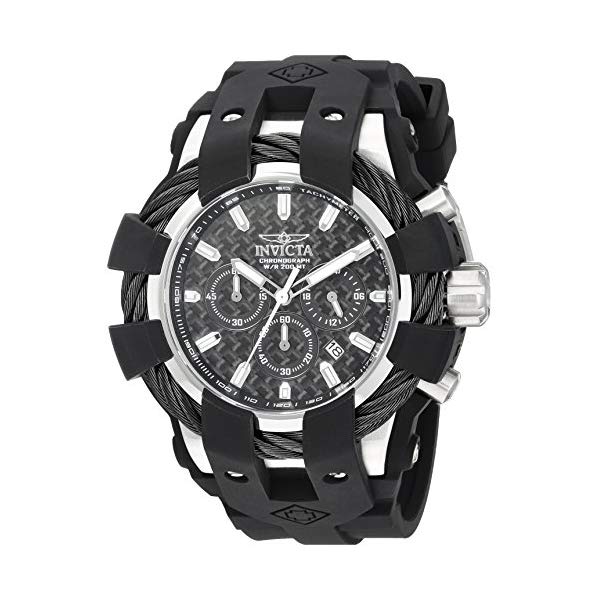 インビクタ 腕時計 INVICTA インヴィクタ 時計 ボルト Invicta Men's 'Bolt' Quartz Stainless Steel and Silicone Casual Watch, Color:Black (Model: 23855)(2.0)