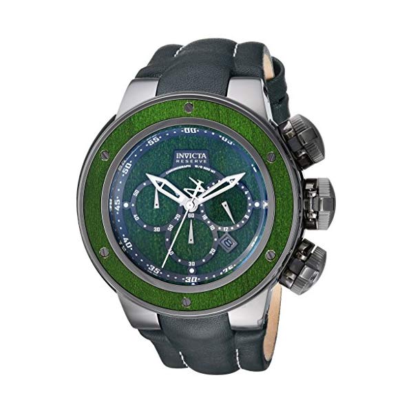 インビクタ 腕時計 INVICTA インヴィクタ 時計 リザーブ Invicta Men's 'Reserve' Quartz Stainless Steel and Leather Casual Watch, Color:Green (Model: 24438)