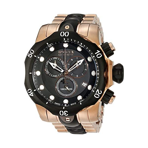 インビクタ 腕時計 INVICTA インヴィクタ 時計 リザーブ Invicta Men's 5728 Reserve Collection Black Ion-Plated and Rose Gold-Tone Chronograph Watch