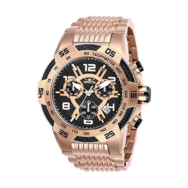 インビクタ 腕時計 INVICTA インヴィクタ 時計 スピードウェイ Invicta Men's 25287 Speedway Quartz Multifunction Rose Gold Black Dial Watch