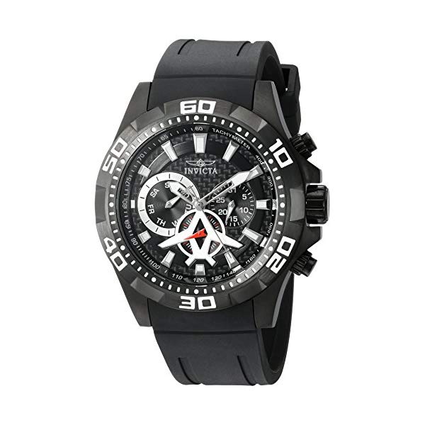樂天商城 - インビクタ 腕時計 INVICTA インヴィクタ 時計 アビエーター Invicta Men's 'Aviator' Quartz Stainless Steel and Polyurethane Watch, Color:Black (Model: 21741)