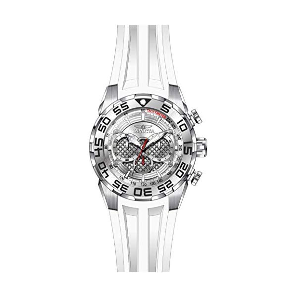 インビクタ 腕時計 INVICTA インヴィクタ 時計 スピードウェイ Invicta Men's 'Speedway' Quartz Stainless Steel and Silicone Casual Watch, Color White (Model: 26299)