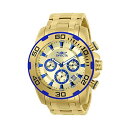 CrN^ rv INVICTA CBN^ v v_Co[ Invicta 22320 Men's Pro Diver Gold Dial Yellow Gold Steel Bracelet Chronograph Watch