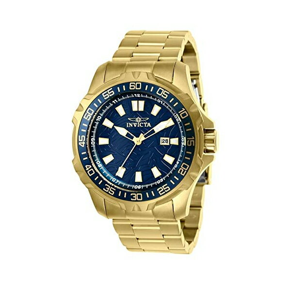 インビクタ 腕時計 INVICTA インヴィクタ 時計 プロダイバー Invicta Men's 48mm Pro Diver Quartz Blue Web Dial 18K Gold Plated SS Watch 25793