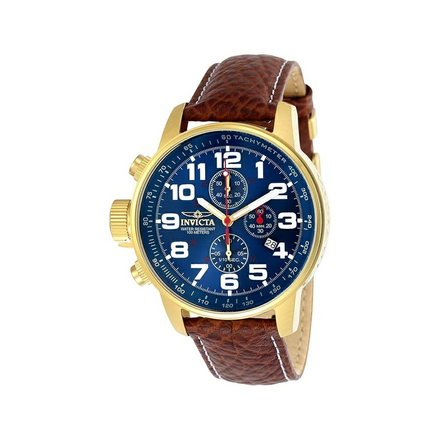 Rakuten - インヴィクタ メンズ I-Force 左利き用クォーツ時計 レザーストラップ付き Invicta Men's I-Force Left Handed Quartz Watch with Leather Strap