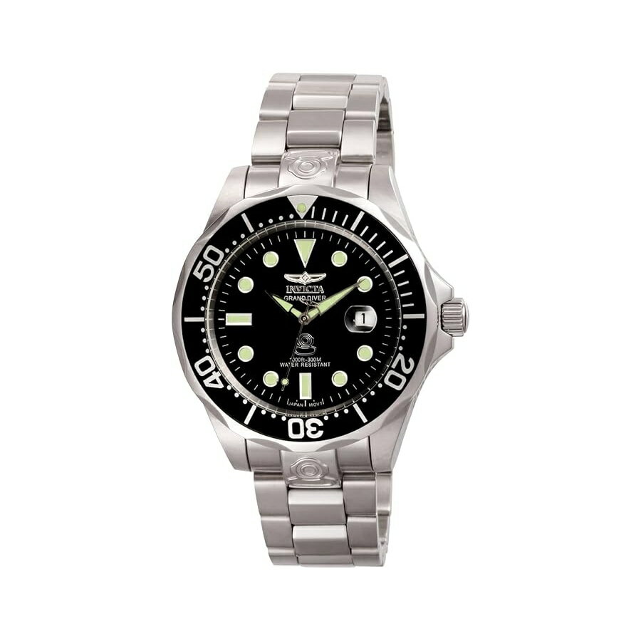 Rakuten - インヴィクタ メンズ ステンレススチール グランド ダイバー オートマティック ブレスレット ウォッチ Invicta Men's Stainless Steel Grand Diver Automatic Bracelet Watch