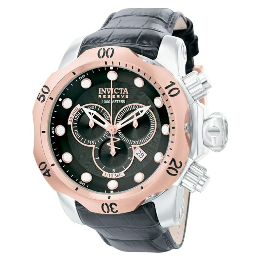 インヴィクタ メンズ 0360 リザーブ コレクション ヴェノム クロノグラフ ブラック レザー ウォッチ Invicta Men's 0360 Reserve Collection Venom Chronograph Black Leather Watch