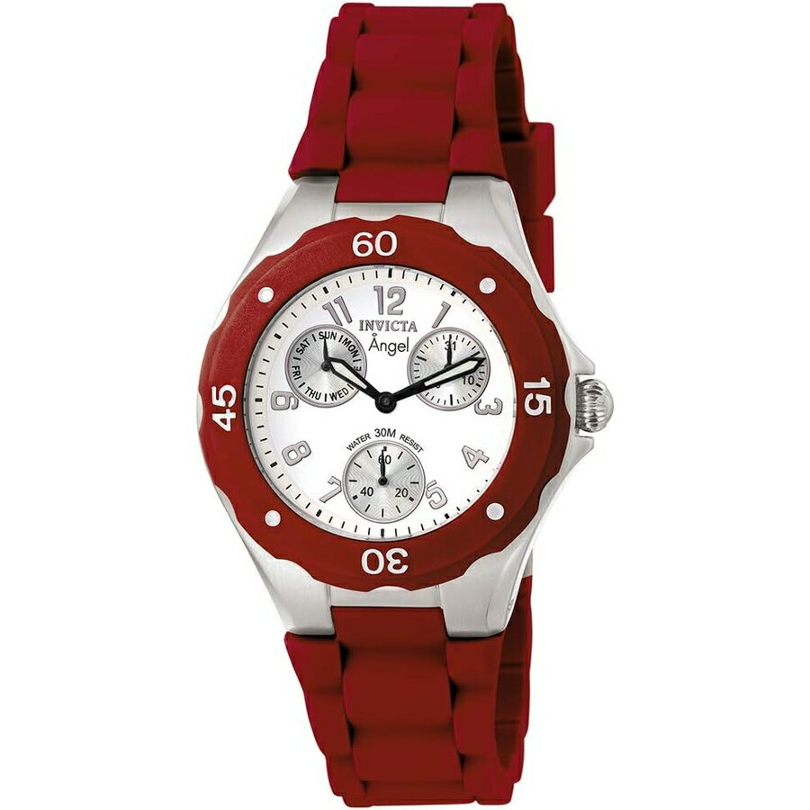 インヴィクタ レディース 0701 Angel Collection レッド 多機能腕時計 Invicta Women's 0701 Angel Collection Red Multi-Function Watch