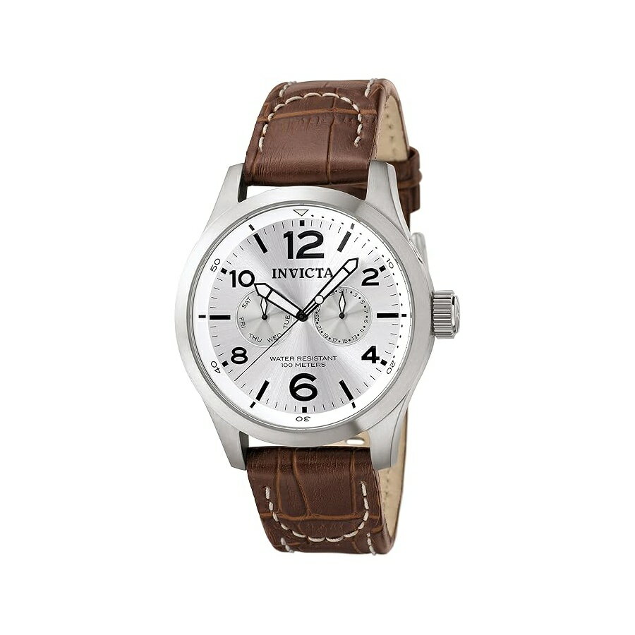 乐天商城 - インヴィクタ メンズ 0764 I-Force ステンレススチールウォッチ ブラックレザーバンド付き Invicta Men's 0764 I-Force Stainless Steel Watch with Black Leather Band