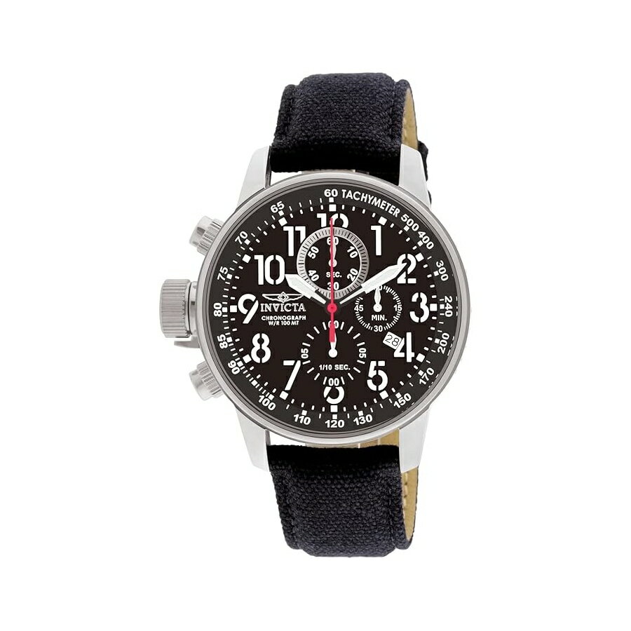 他の インヴィクタ はこちら Invicta I-Force Stainless Steel Men's Quartz Watch - 46mmインヴィクタ I-Force ステンレススチール メンズ クォーツ時計 - 46mm発送までの目安5〜15日　営業日以内に発送※12月、連休等は物流が混雑し、遅延する場合がございます。予めご了承ください。 商　品　情　報 メーカー Invicta 商品名（英語） Invicta I-Force Stainless Steel Men's Quartz Watch - 46mm 商品名（翻訳） インヴィクタ I-Force ステンレススチール メンズ クォーツ時計 - 46mm 商品詳細 ・ステンレススチールケース 直径46mm×厚さ12.6mm。ブラックの文字盤。夜光針・日本製クォーツムーブメント、VD57キャリバー。日本で組み立てられています。 SR920SWバッテリー付属。時計の重量：100グラム・ブラックキャンバスストラップ、長さ210mm x 幅22mm。バックルクラスプ・ミネラルクリスタル。プッシュ/プルリューズ。固定式ステンレススチールベゼル。機能サブダイヤル: 60分、60秒、1/10秒。 100メートル耐水性：レクリエーションサーフィン、水泳、シュノーケリング、セーリング、ウォータースポーツに適しています。ダイビングには適していません。 ※メーカーより頂いた商品説明を翻訳しております。翻訳による差異はご了承ください。 ◆ 様々なギフトシーンにぴったりの商品を豊富に取り揃えております ◆ プレゼント　ギフト　クリスマス　母の日　父の日　記念日　誕生日　お誕生日　誕生日プレゼント　敬老の日　記念品　結婚記念日　メモリアルギフト　お祝い　出産祝い　結婚式　結婚祝い　御祝　披露宴　引き出物　引出物　ウェディングギフト　ブライダルギフト　景品　賞品　コンペ景品　ゴルフコンペ　粗品　お中元　御中元　お歳暮　御歳暮　残暑見舞い　引越し　引っ越し祝い　引越し祝い　贈答品　入園祝い　入学祝い　卒業祝い　成人式　就職祝い　昇進祝い　定年退職記念　還暦祝い　卒業記念品　内祝　お返し　お礼　御礼　お祝い返し