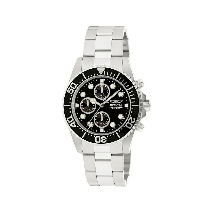 Rakuten - インヴィクタ メンズ 1768 プロ ダイバー コレクション ステンレススチール ウォッチ ブラック ダイヤル Invicta Men's 1768 Pro Diver Collection Stainless Steel Watch with Black Dial