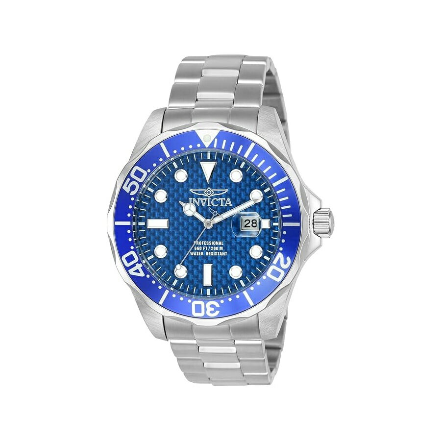 F, H, W - インヴィクタ メンズ 12563 プロ ダイバー ブルー カーボンファイバー ダイヤル ステンレススチール ウォッチ Invicta Men's 12563 Pro Diver Blue Carbon Fiber Dial Stainless Steel Watch