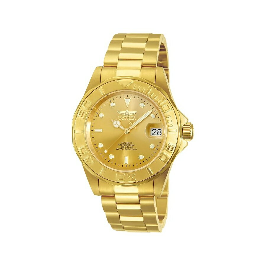 インヴィクタ メンズ 13929 プロ ダイバー 自動巻き ゴールド ダイヤル 18K ゴールド イオン メッキ ステン…