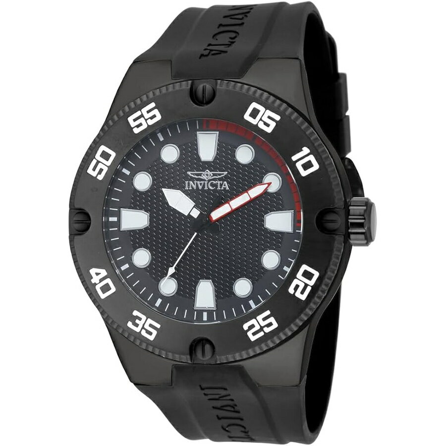 Rakuten - インヴィクタ メンズ プロダイバー クォーツ時計 シリコンバンド付き ブラック (モデル: 18026) Invicta Men's Pro Diver Quartz Watch with a Silicone Band, Black (Model: 18026)