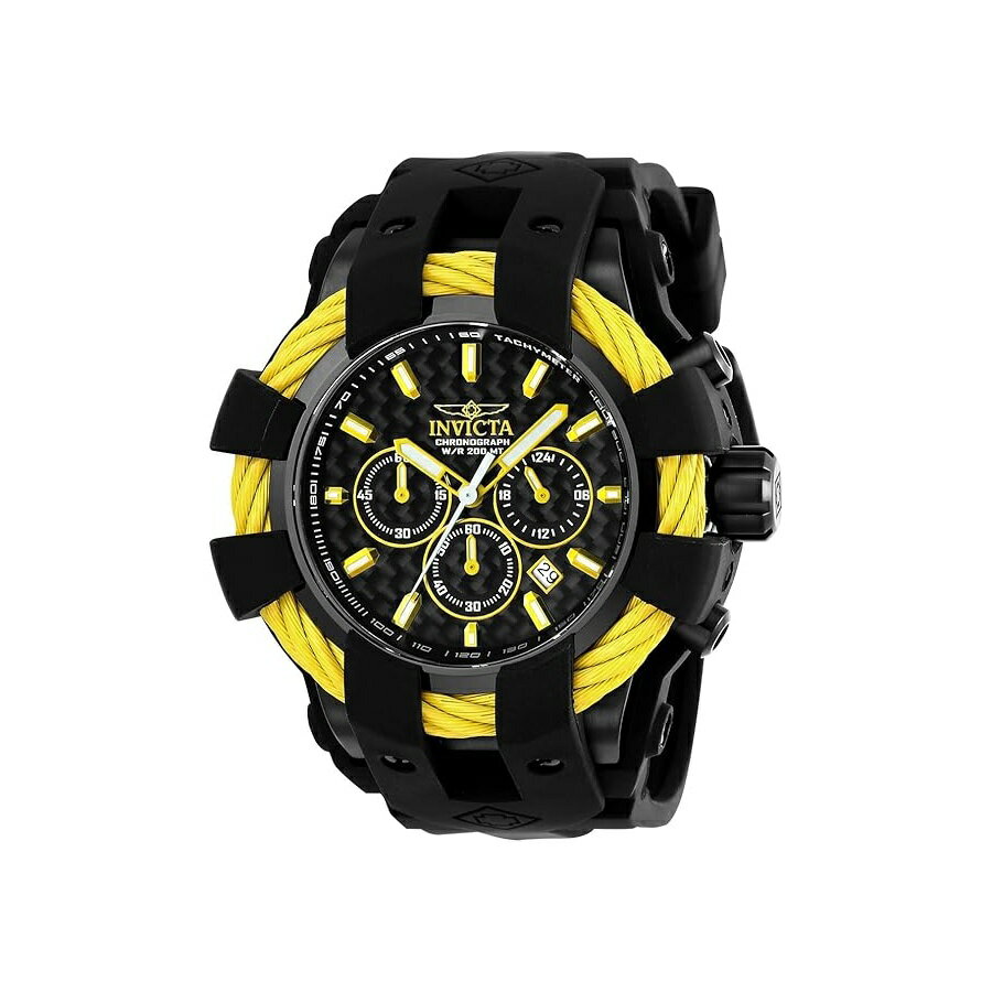 Rakuten - インヴィクタ メンズ 23855 ボルト アナログ ディスプレイ クォーツ ブラック ウォッチ Invicta Men's 23855 Bolt Analog Display Quartz Black Watch