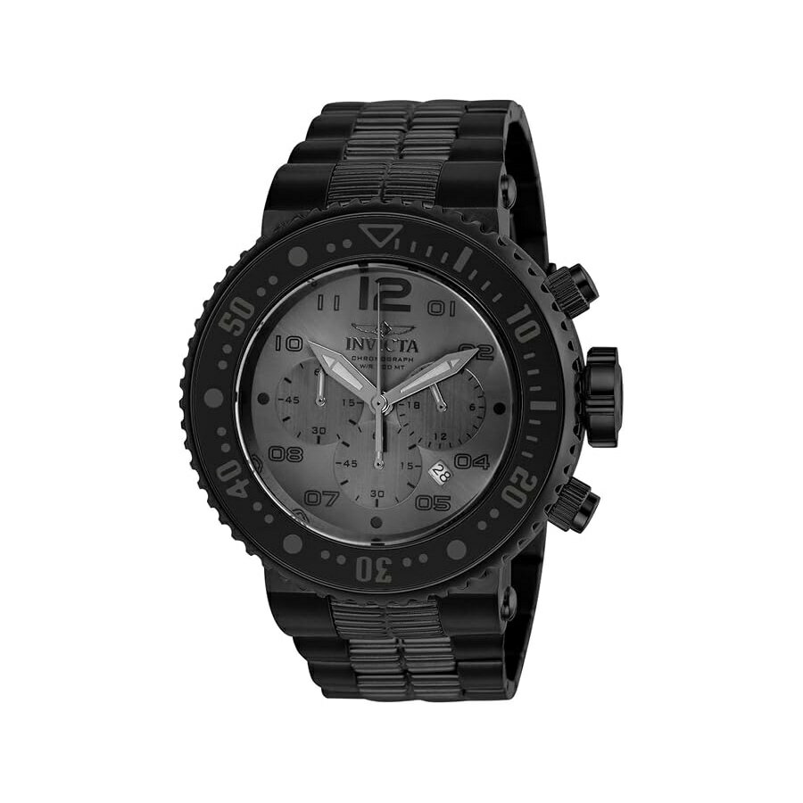 GRIMOLDI - インヴィクタ メンズ プロ ダイバー クォーツ ブラック ウォッチ ガンメンタル ダイヤル (モデル 25079) Invicta Men's Pro Diver Quartz Black Watch with Gunmental Dial (Model 25079)