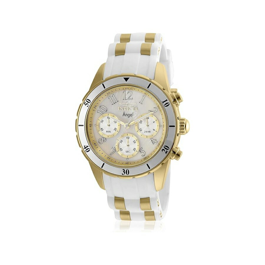 他の インヴィクタ はこちら Invicta Women's 24901 Angel Analog Display Quartz White WatchInvicta レディース 24901 エンジェル アナログ ディスプレイ クォーツ ホワイト ウォッチ発送までの目安5〜15日　営業日以内に発送※12月、連休等は物流が混雑し、遅延する場合がございます。予めご了承ください。 商　品　情　報 メーカー Invicta 商品名（英語） Invicta Women's 24901 Angel Analog Display Quartz White Watch 商品名（翻訳） Invicta レディース 24901 エンジェル アナログ ディスプレイ クォーツ ホワイト ウォッチ 商品詳細 ・ゴールドトーンのステンレススチールケース、直径40mm x 厚さ11.5mm。ホワイトダイヤル。夜光針・日本製クォーツムーブメント、VD54キャリバー。日本で組み立てられています。 SR920SW バッテリー付属・ホワイトシリコンとゴールドトーンのステンレススチールバンド、長さ190mm x 幅20mm。バックルクラスプ・フレイムフュージョンクリスタル。プッシュ/プルリューズ。シルバーとゴールドのトップベゼルリングを備えた固定式シルバーステンレススチールベゼル。機能サブダイヤル: 60分、60秒、24時間。 100メートル耐水性：レクリエーションサーフィン、水泳、シュノーケリング、セーリング、ウォータースポーツに適しています。ダイビングには適していません。 ※メーカーより頂いた商品説明を翻訳しております。翻訳による差異はご了承ください。 ◆ 様々なギフトシーンにぴったりの商品を豊富に取り揃えております ◆ プレゼント　ギフト　クリスマス　母の日　父の日　記念日　誕生日　お誕生日　誕生日プレゼント　敬老の日　記念品　結婚記念日　メモリアルギフト　お祝い　出産祝い　結婚式　結婚祝い　御祝　披露宴　引き出物　引出物　ウェディングギフト　ブライダルギフト　景品　賞品　コンペ景品　ゴルフコンペ　粗品　お中元　御中元　お歳暮　御歳暮　残暑見舞い　引越し　引っ越し祝い　引越し祝い　贈答品　入園祝い　入学祝い　卒業祝い　成人式　就職祝い　昇進祝い　定年退職記念　還暦祝い　卒業記念品　内祝　お返し　お礼　御礼　お祝い返し