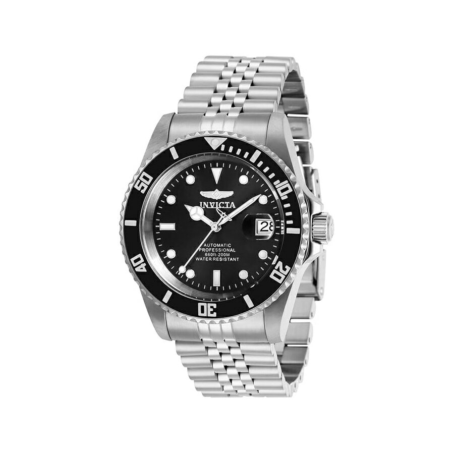 他の インヴィクタ はこちら Invicta Men's Pro Diver Automatic Watchインヴィクタ メンズ プロ ダイバー 自動巻き時計発送までの目安5〜15日　営業日以内に発送※12月、連休等は物流が混雑し、遅延する場合がございます。予めご了承ください。 商　品　情　報 メーカー Invicta 商品名（英語） Invicta Men's Pro Diver Automatic Watch 商品名（翻訳） インヴィクタ メンズ プロ ダイバー 自動巻き時計 商品詳細 ・ステンレススチールケース 直径42mm×厚さ14.2mm。展示ケース裏。ブラックの文字盤。夜光針とアワーマーカー・NH35A 日本製自動巻きムーブメント、24石。マレーシアで組み立てられています。時計の重量：142グラム・ステンレススチールバンド、長さ215mm x 幅22mm。バンドはリンクを追加/削除することで調整できます。折り重ね安全クラスプ・ミネラルクリスタル。ねじ込み式リューズ。ブラックトップベゼルリングを備えた一方向性ステンレススチールベゼル。 200 メートル耐水性: プロのマリンアクティビティや水上スポーツに適しています。ダイビングに適しています。 ※メーカーより頂いた商品説明を翻訳しております。翻訳による差異はご了承ください。 ◆ 様々なギフトシーンにぴったりの商品を豊富に取り揃えております ◆ プレゼント　ギフト　クリスマス　母の日　父の日　記念日　誕生日　お誕生日　誕生日プレゼント　敬老の日　記念品　結婚記念日　メモリアルギフト　お祝い　出産祝い　結婚式　結婚祝い　御祝　披露宴　引き出物　引出物　ウェディングギフト　ブライダルギフト　景品　賞品　コンペ景品　ゴルフコンペ　粗品　お中元　御中元　お歳暮　御歳暮　残暑見舞い　引越し　引っ越し祝い　引越し祝い　贈答品　入園祝い　入学祝い　卒業祝い　成人式　就職祝い　昇進祝い　定年退職記念　還暦祝い　卒業記念品　内祝　お返し　お礼　御礼　お祝い返し