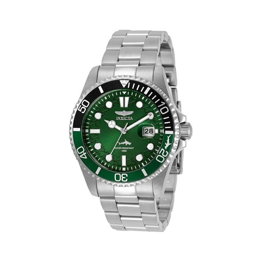 Rakuten - インヴィクタ プロ ダイバー メンズ 43mm ステンレススチール スチール グリーンダイヤル PC32 クォーツ Invicta Pro Diver Men 43mm Stainless Steel Steel Green dial PC32 Quartz