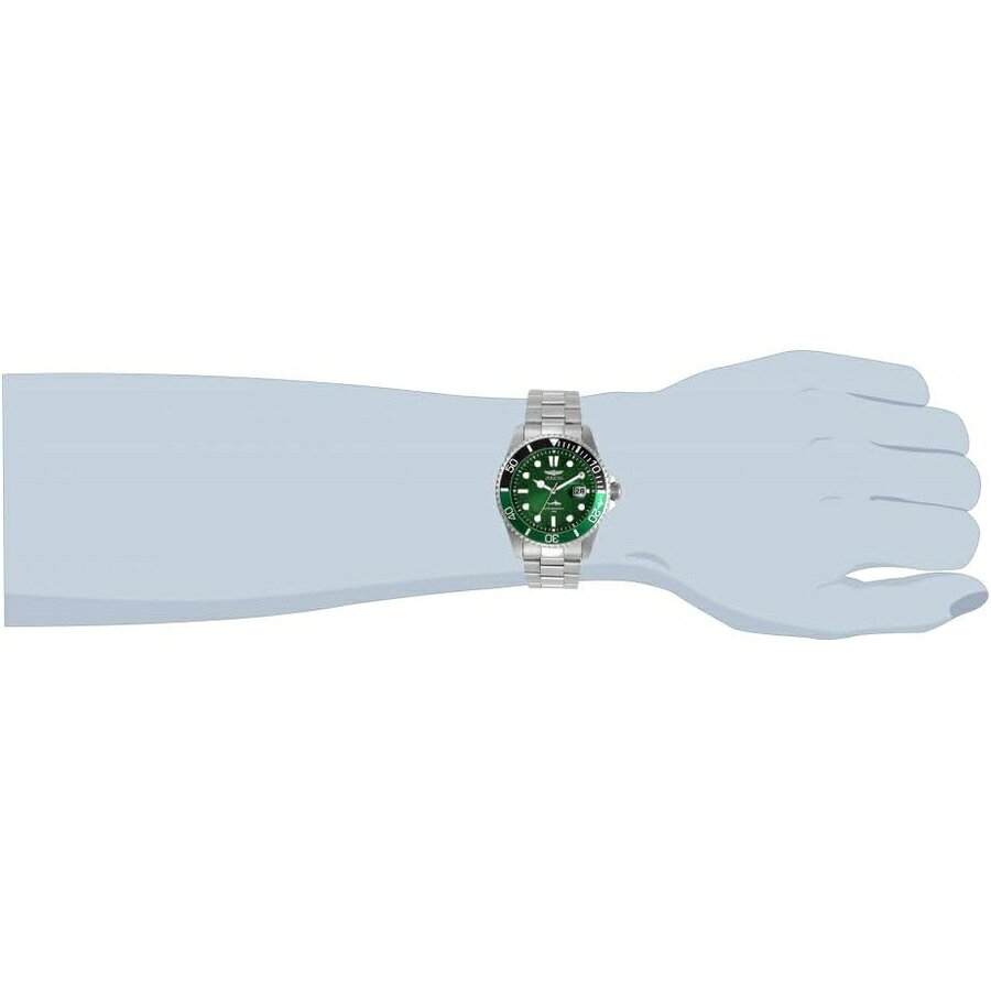 i-selectionのインヴィクタ プロ ダイバー メンズ 43mm ステンレススチール スチール グリーンダイヤル PC32 クォーツ Invicta Pro Diver Men 43mm Stainless Steel Steel Green dial PC32 Quartz｜アングル2