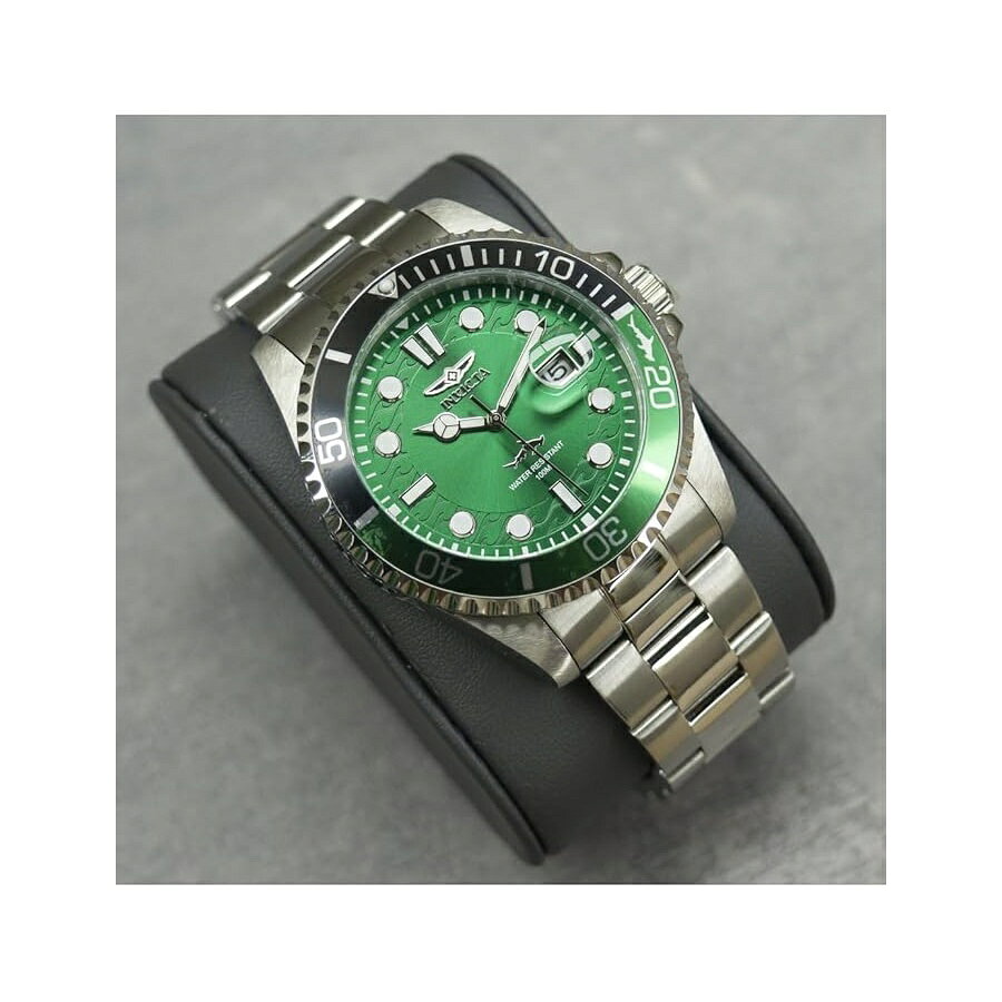 i-selectionのインヴィクタ プロ ダイバー メンズ 43mm ステンレススチール スチール グリーンダイヤル PC32 クォーツ Invicta Pro Diver Men 43mm Stainless Steel Steel Green dial PC32 Quartz｜アングル3