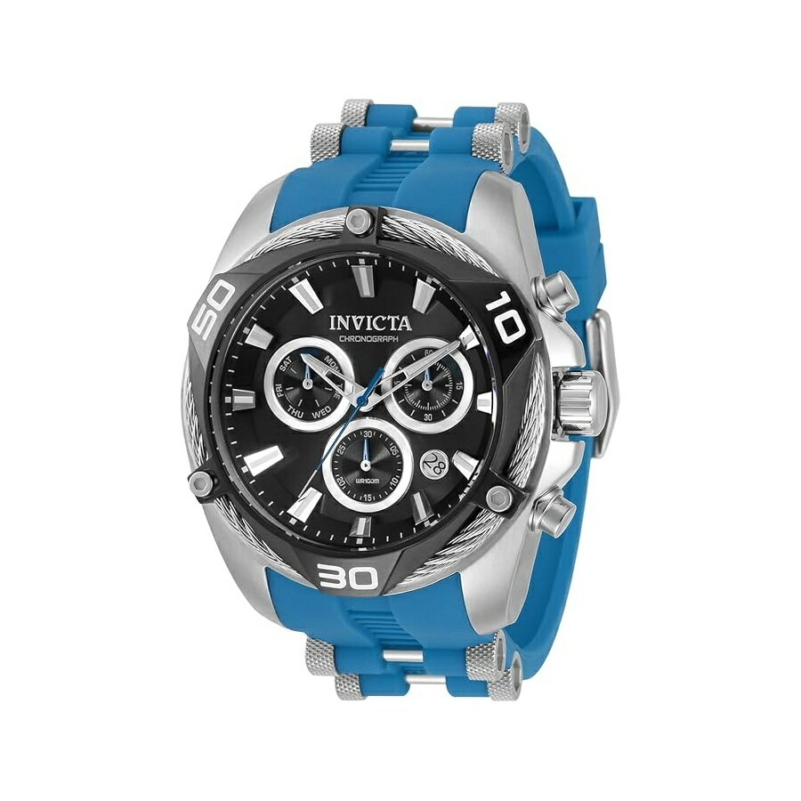 TISSOT - インヴィクタ メンズ ボルト 50mm ステンレススチール シリコン クォーツ クロノグラフ ウォッチ ブルー (モデル: 31312) Invicta Men's Bolt 50mm Stainless Steel, Silicone Quartz Chronograph Watch, Blue (Model: 31312)