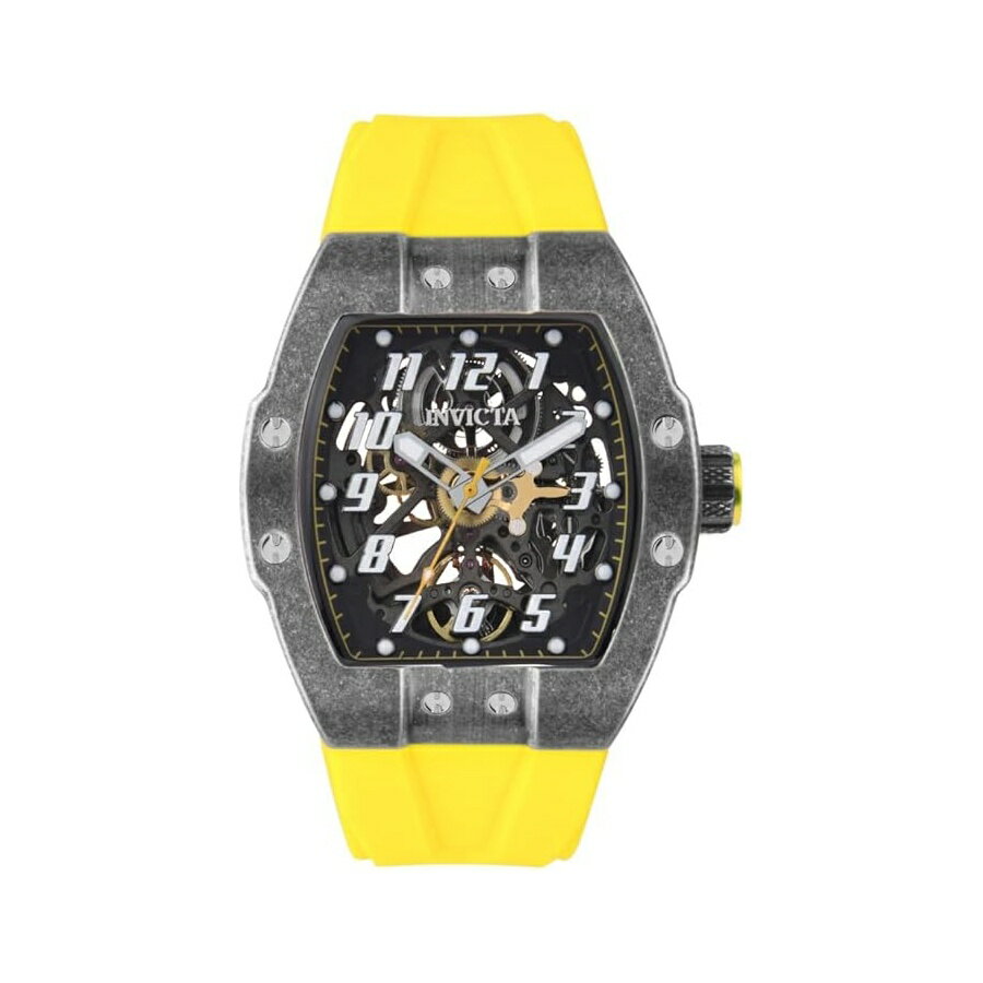 インヴィクタ メンズ 43524 JM Correa 自動 3 針透明 ブラックダイヤル腕時計 Invicta Men's 43524 JM Correa Automatic 3 Hand Transparent, Black Dial Watch