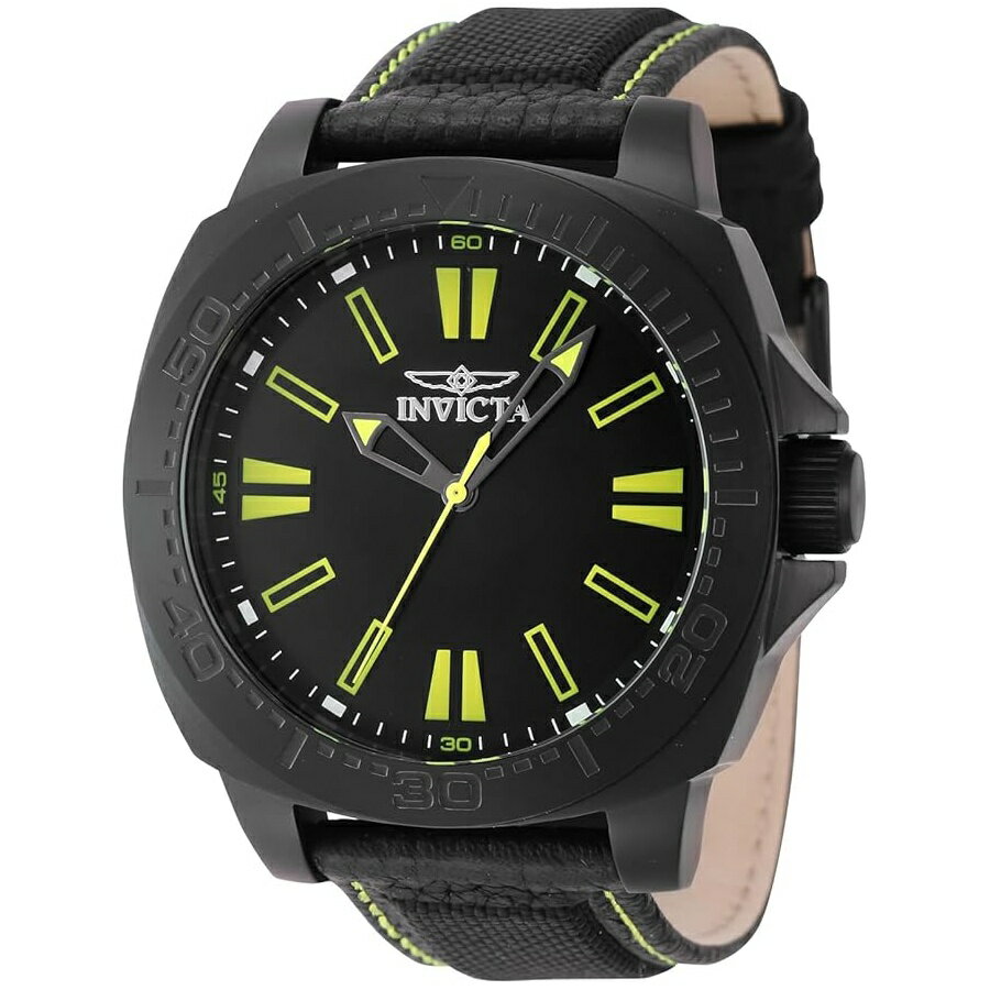 Rakuten - インヴィクタ メンズ スピードウェイ 46mm ステンレススチール ナイロン クォーツ時計 ブラック (モデル: 46308) Invicta Men's Speedway 46mm Stainless Steel, Nylon Quartz Watch, Black (Model: 46308)