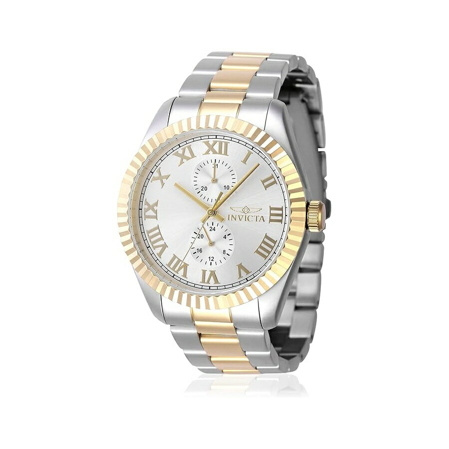 Rakuten - インヴィクタ スペシャルティ メンズ 43mm ステンレススチール スチール シルバー ダイヤル VH61 クォーツ Invicta Specialty Men 43mm Stainless Steel Steel Silver dial VH61 Quartz