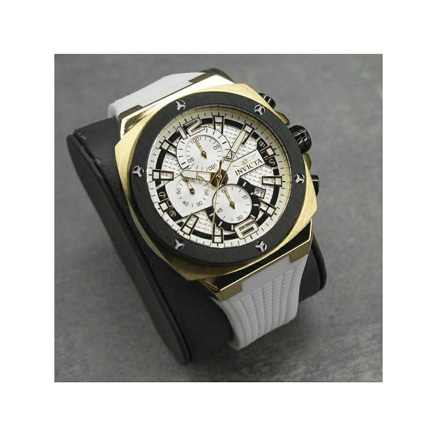i-selectionのインヴィクタ インヴィクタ レーシング メンズ 47mm ステンレススチール ゴールド + ブラックゴールドダイヤル VD57 クォーツ Invicta Invicta Racing Men 47mm Stainless Steel Gold + Black Gold dial VD57 Quartz｜アングル2