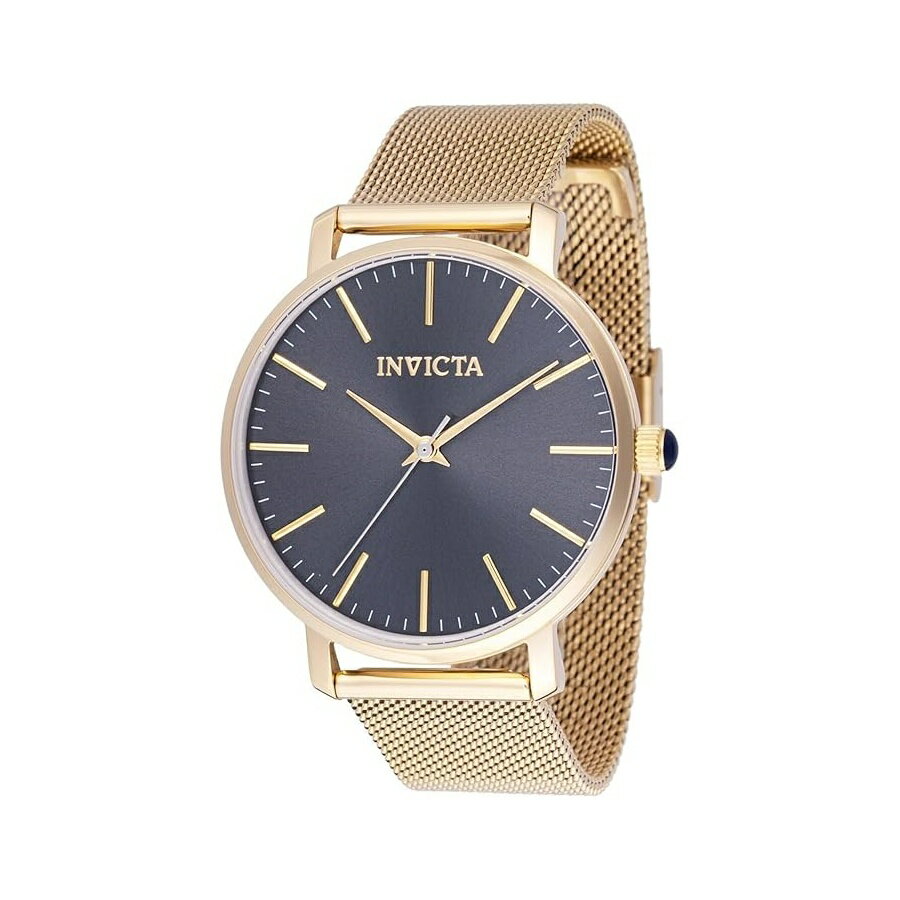 インヴィクタ エンジェル レディ 38mm ステンレススチール ゴールド チャコール文字盤 PC21J クォーツ Invicta Angel Lady 38mm Stainless Steel Gold Charcoal dial PC21J Quartz(2.0)