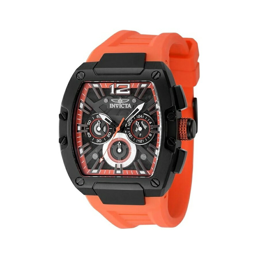 Rakuten - インヴィクタ レーシング メンズ 43mm ステンレススチール ブラック ブラック+オレンジ ダイヤル VD54 クォーツ Invicta Racing Men 43mm Stainless Steel Black Black+Orange dial VD54 Quartz