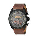 インビクタ 腕時計 INVICTA インヴィクタ アビエーター メンズ 男性用 22988 Invicta Men's Aviator Stainless Steel Quartz Watch with Leather-Calfskin Strap, Brown, 26 (Model: 22988)