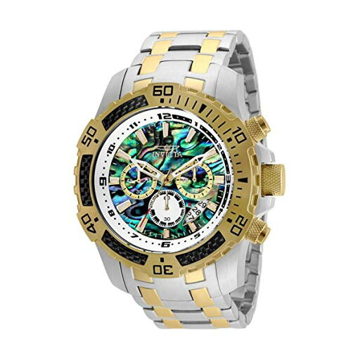 インビクタ 腕時計 INVICTA インヴィクタ プロダイバー メンズ 男性用 25093 Invicta Men's Pro Diver Scuba Quartz Chronograph Carbon Fiber Bezel Abalone Dial Bracelet Watch, 50mm インビクタ 腕時計 INVICTA インヴィクタ プロダイバー メンズ 男性用 25093 Invicta Men's Pro Diver Scuba Quartz Chronograph Carbon Fiber Bezel Abalone Dial Bracelet Watch, 50mm