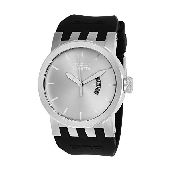 インビクタ 腕時計 INVICTA インヴィクタ メンズ 男性用 25055 Invicta Men's DNA Urban Silver Sunray Dial Black Silicone Watch