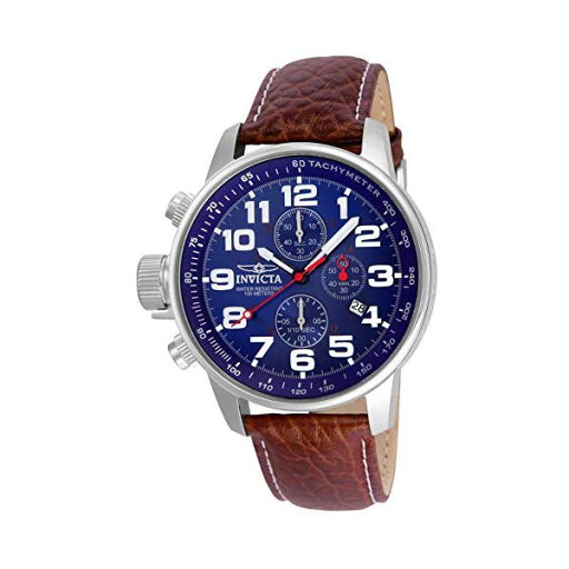 インビクタ 腕時計 INVICTA インヴィクタ フォース メンズ 男性用 3328 Invicta Men's 3328 Force Collection Stainless Steel Left-Handed Watch with Leather Band, Brown/Blue Dial インビクタ 腕時計 INVICTA インヴィクタ フォース メンズ 男性用 3328 Invicta Men's 3328 Force Collection Stainless Steel Left-Handed Watch with Leather Band, Brown/Blue Dial