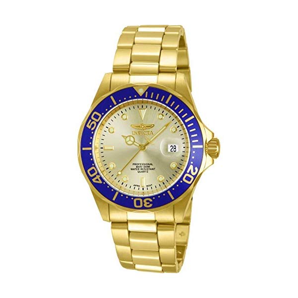 インビクタ 腕時計 INVICTA インヴィクタ プロダイバー メンズ 男性用 14124 Invicta Men's 14124 Pro Diver Gold Dial 18k Gold Ion-Plated Stainless Steel Watch 人気の INVICTA 商品はこちら ■海外より直輸入品となりますので、外箱に小傷・破れ等がある場合がございます。 　本体には影響ございませんので、予めご容赦ください。 ■携帯からの注文の際【納期目安】が表示されない場合もございます。 　納期の表示が確認出来ない商品に関しましては、お手数ですが、PCページより【納期目安】の確認をお願いします。 　また、携帯からのご注文のお客様は携帯電話の受信設定（フィルター）を必ずご確認下さいますようお願いいたします。インビクタ 腕時計 INVICTA インヴィクタ プロダイバー メンズ 男性用 14124 Invicta Men's 14124 Pro Diver Gold Dial 18k Gold Ion-Plated Stainless Steel Watch ブランドInvicta製品型番14124パート ナンバー14124モデル年式2011形状Roundウィンドウ素材Mineralディスプレイ タイプAnalogクラスプ(留金)Fold-over-clasp-with-safetyケース素材Stainless Steelケース直径40 millimetersケース厚12 millimetersバンド素材Stainless Steelバンドサイズ205 millimetersバンド幅19 millimetersバンドカラーGoldダイヤルカラーGoldベゼル素材Stainless Steelベゼル機能UnidirectionalカレンダーDate特別機能Second hand重さ15.84 OuncesムーブメントJapanese Quartz防水機能660 Feet ◆ 様々なギフトシーンにぴったりの商品を豊富に取り揃えております ◆プレゼント　ギフト　クリスマス　母の日　父の日　記念日　誕生日　お誕生日　誕生日プレゼント　敬老の日　記念品　結婚記念日　メモリアルギフト　お祝い　出産祝い　結婚式　結婚祝い　御祝　披露宴　引き出物　引出物　ウェディングギフト　ブライダルギフト　景品　賞品　コンペ景品　ゴルフコンペ　粗品　お中元　御中元　お歳暮　御歳暮　残暑見舞い　引越し　引っ越し祝い　引越し祝い　贈答品　入園祝い　入学祝い　卒業祝い　成人式　就職祝い　昇進祝い　定年退職記念　還暦祝い　卒業記念品　内祝　お返し　お礼　御礼　お祝い返し