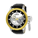 インビクタ 腕時計 INVICTA インヴィクタ ロシアンダイバー メンズ 男性用 24594 Invicta Men's Russian Diver Stainless Steel Automatic-self-Wind Watch with Leather Calfskin Strap, Black 25.5