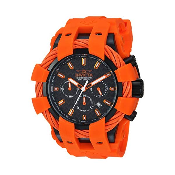 インビクタ 腕時計 INVICTA インヴィクタ ボルト メンズ 男性用 23872 Invicta Men's Bolt Stainless Steel Quartz Watch with Silicone Strap, Orange, 30 (Model: 23872)